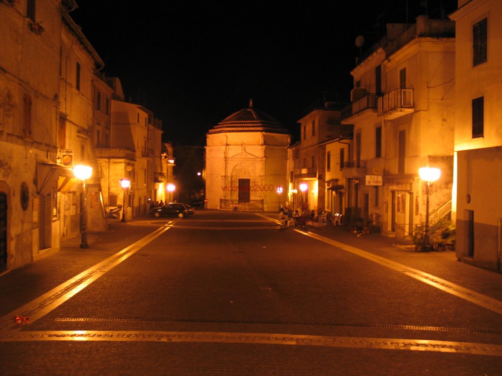 Vicovaro - Tempietto di San Giacomo e Piazza San Pietro - Notturno